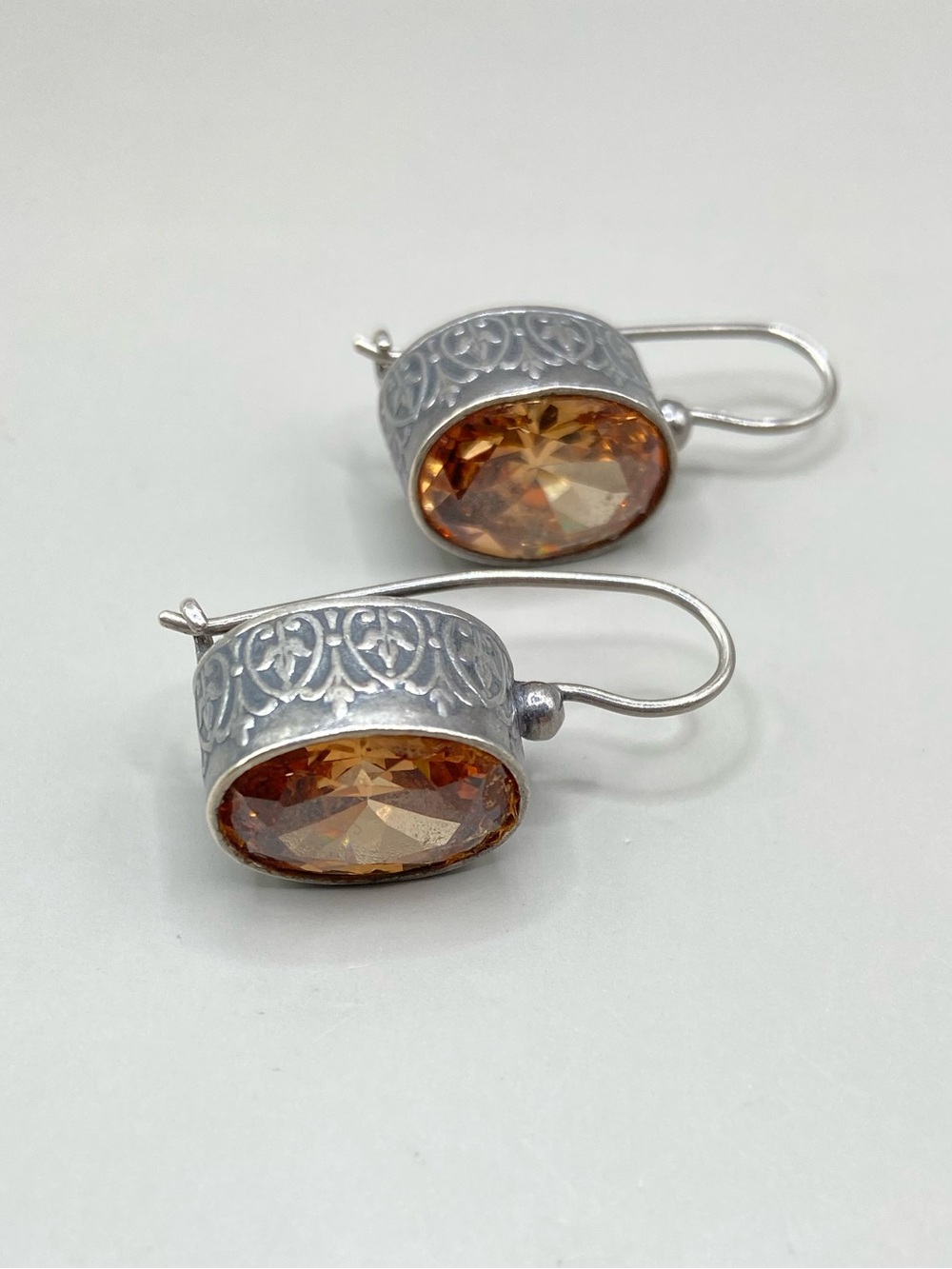 Silpada Sterling Silver Champagne Cubic Zirconia Earrings - Picture 5 of 9